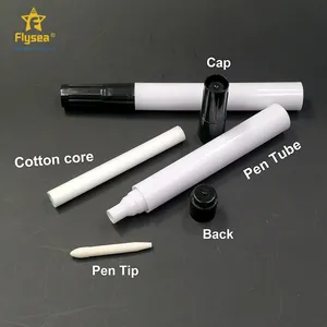 Tubo de plástico multifuncional e caneta líquida, caneta marcadora de giz para quadro branco de vidro