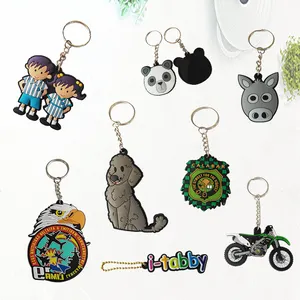 Cute plastic keychain custom kawaii cartoon acrylic keychains cheap stock acrylic shaker charms keychain with ball chain