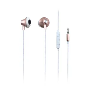 3,5 milímetros baratos fones de ouvido Acessórios Stereo Earbud In-ear Headphones Com Microfone Basic Wired Earphones