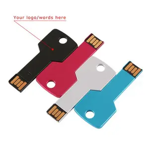 Usb Customized USB Key With Custom Logo/Wholesale Key Shape USB Flash Drive For Advertising