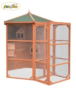 鸟鹦鹉笼大木制纸箱自然宠物笼、载体和房屋可持续接受定制标志水平滑动