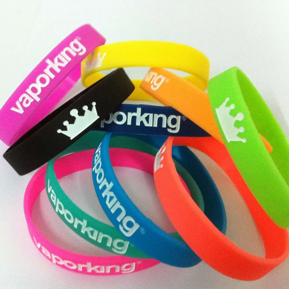 Bracelet en silicone durable avec gravure personnalisée, pour basketball, coloré, 5 pcs