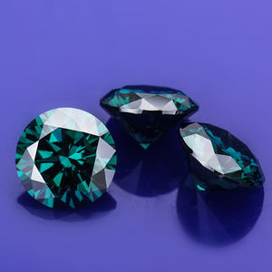 Lab Yetiştirilen Yuvarlak Yeşil Mozanit Taş Kalpler Ve Oklar 1ct Moissanite - Product Image 3