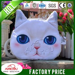 16 anni in fabbrica vendita calda nuovo arrivo 3d blu occhi <span class=keywords><strong>promo</strong></span> gatto affrontato portamonete - Product Image 1