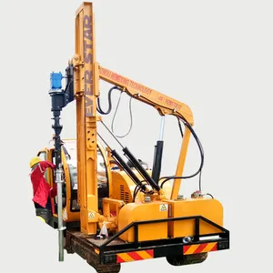 Hidráulica auger parafuso máquina empilhando martelo hidráulico de imprensa do parafuso de aterramento pile driving machine