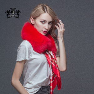 Various Colors of Winter <strong>Women</strong> Real Fox Fur <strong>Scarves</strong> Shawls With <strong>Silk</strong> - Product Image 5