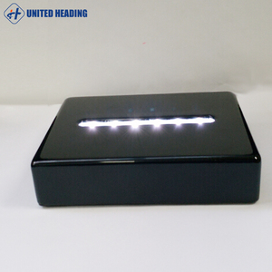 محول أبيض أو أحمر اللون أو أحمر اللون من خشب البيانو المستطيلي Led باللون الأسود - Product Image 2