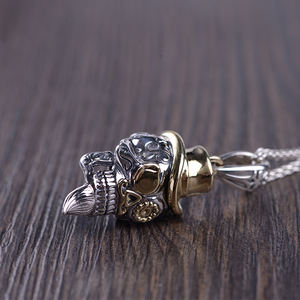 Commercio all'ingrosso Dei Monili Dell'annata 925 Argento Cremazione Del Pendente Del Cranio per gli uomini - Product Image 5