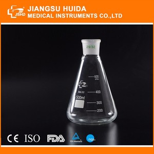 Venta caliente HDA 5009 boca 5-2000 ml <span class=keywords><strong>erlenmeyer</strong></span> de vidrio tierra estándar - Product Image 1