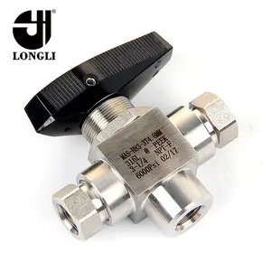 High Quality Ball Valve Good Quality MAS-H83 Stainless Steel 3 Way Natural Gas High Pressure Ball Valve