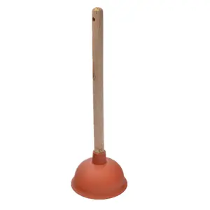 5 "Pegangan Kayu Toilet Plunger TPR Pengisap Panjang 35Cm 41Cm 33Cm Diameter 130Mm 135Mm 140Mm 145Mm 150Mm 155Mm