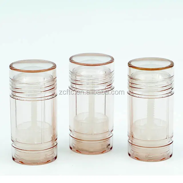 custom 1oz/2oz transparent deodorant tube,AS plastic transparent twist up deodorant container for mosquito cream