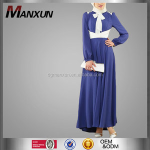 Islámica de manga larga vestido de noche 2016 de alto grado moderna islámica las mujeres vestido ocasional - Product Image 1