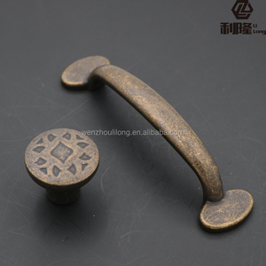 Fantaisie moderne <span class=keywords><strong>Art</strong></span> déco meubles <span class=keywords><strong>poignée</strong></span> et bouton en laiton antique placage - Product Image 3
