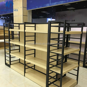 Nhà Thuốc Bằng Gỗ Hiển Thị Rack Metal Gondola Kệ Thiết Kế Cho Cửa Hàng - Product Image 4