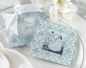 Fleur de lys en Verre Dépoli Sous-verres - Product Image 1