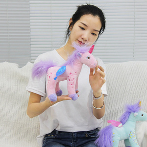 LK Feel Comfortable Wholesale Well Quality Pink Horse <span class=keywords><strong>Bode</strong></span> and Unicorn Head Soft Toy Horse for Toddler - Product Image 3
