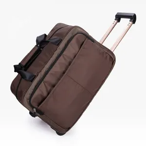 Wholesale Custom Logo Premium Polyester Wheeled Rolling Travel Trolley Bag Luggage Sets