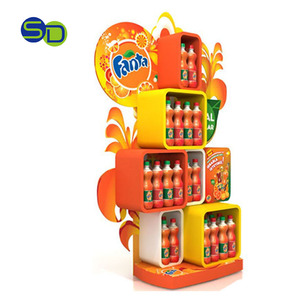 Exhibidor de punto de venta de madera, expositor de puntos de venta de refrescos, innovador de China, diseño gratis - Product Image 1