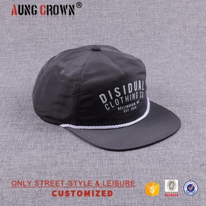 Custom blank No structured Nylon thread cord Cap hat Snapback hat, hat nylon - Product Image 5