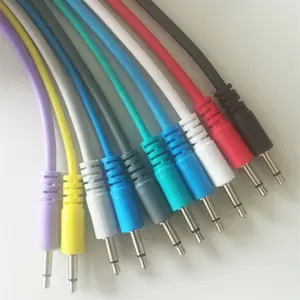 Оптовая продажа, соединительный кабель из ПВХ 4 мм, 3,5 мм, от ts до 3,5 мм, моно-Модульный синтезатор eurorack, аудиокабель для 3,5 мм аудиосоединительных кабелей