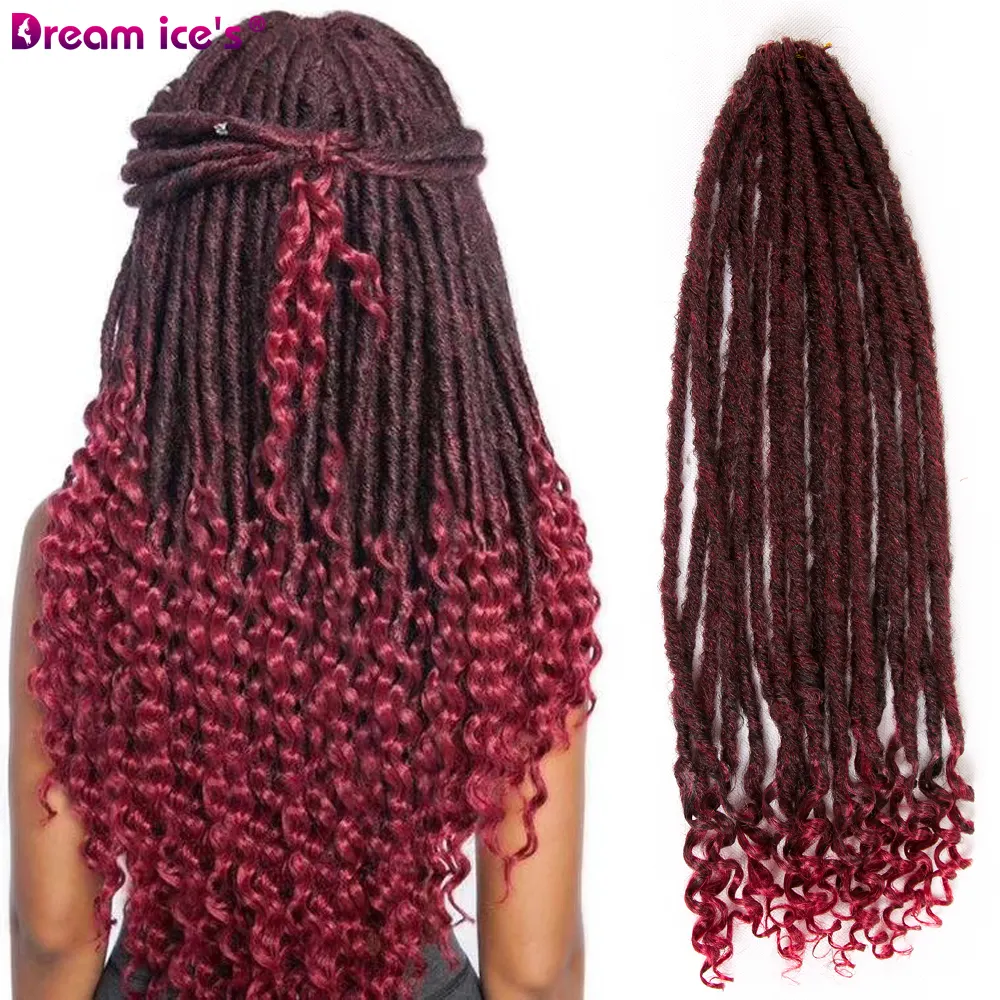 Dream ICE's Hair Venta caliente 24 pulgadas 80g Dreadlocks Extensiones de cabello Faux Locs Crochet Box Trenzas Cabello