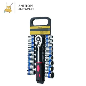 20PCS Kunststoff Clip Hex Spanner Auswirkungen Ratsche Steckschlüssel Werkzeuge 1/2 Buchse Set