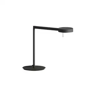 matt black new iron table lamp with LED yellow light for hotel reading