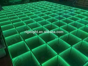 Venta directa de fábrica 50*50cm Infinite Tunnel Mirror Iluminación a todo color Led 3D Infinite Stage <span class=keywords><strong>Dance</strong></span> Floor para escenario Evento de boda - Product Image 4