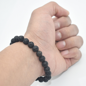 Bracelets <span class=keywords><strong>en</strong></span> <span class=keywords><strong>Pierre</strong></span> Volcanique <span class=keywords><strong>de</strong></span> Haute Qualité 4/6/8/10/12/14 MM, <span class=keywords><strong>Bracelet</strong></span> <span class=keywords><strong>en</strong></span> <span class=keywords><strong>Pierre</strong></span> <span class=keywords><strong>de</strong></span> <span class=keywords><strong>Lave</strong></span> - Product Image 3