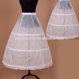 2014 caliente de la venta a granel de tres aros decente vestido vestido de blanco enaguas/fondos crinolina - Product Image 1