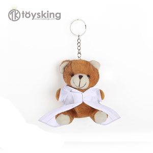 Llavero personalizado TK, oso de peluche pequeño, llavero de juguete suave con Logo personalizado - Product Image 1