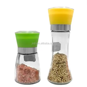 Factory Supplier Wholesale Glass Hand Salt and Pepper Grinder/Mill Set