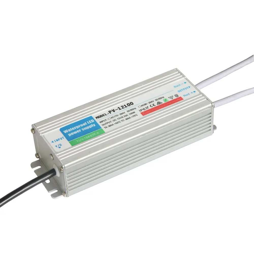 High efficiency Constant Current Slim LED Power Supply 100W IP67 Waterproof LED Driver