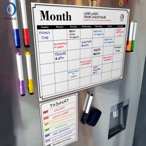 Calendario magnético <span class=keywords><strong>de</strong></span> borrado en seco <span class=keywords><strong>de</strong></span> flamenco rosa, para <span class=keywords><strong>nevera</strong></span>, 5,8 P-10A1 - Product Image 5