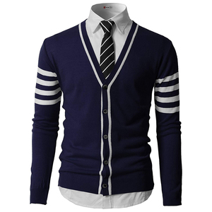 <span class=keywords><strong>Cardigan</strong></span> Vintage <span class=keywords><strong>Cardigan</strong></span> da uomo lavorato a maglia per il tempo libero maglione da College <span class=keywords><strong>Cardigan</strong></span> con Design a strisce monopetto <span class=keywords><strong>in</strong></span> <span class=keywords><strong>cotone</strong></span> da uomo - Product Image 5