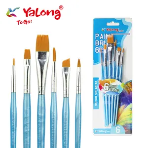 Pinceles de Pintura Artísticos Yalong, Superventas, Semitransparentes, con Mango de Plástico, 6 Piezas - Product Image 1