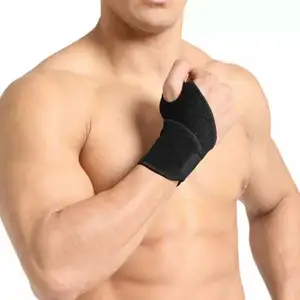 Custom gym sport lifting fitness sweat wrist sleeve wraps straps band splint support brace plastic wrist brace