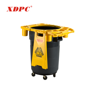 Customized Large Outdoor Rolling Double Round Plastic Dustbin Rubbish Barrel Waste <strong>Container</strong> - Product Image 2