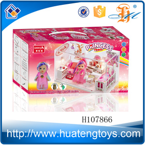 H107866 venta caliente juguetes para niños Princess <span class=keywords><strong>Mary</strong></span> sala de bricolaje de madera <span class=keywords><strong>casa</strong></span> con luz - Product Image 5