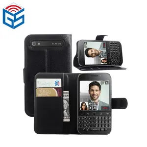 cellulare flip custodiain pelle per blackberry Q20 classico