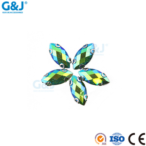 Guojie personalizado rohs flatback con garra gema semi piedra preciosa cristalina del grano - Product Image 1