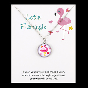 Regalo <span class=keywords><strong>per</strong></span> Il Suo Compleanno di Nozze della Damigella D'onore del Regalo In Argento Placcato Dichiarazione Dei Monili Flamingo Collane Del Pendente <span class=keywords><strong>per</strong></span> Le Donne - Product Image 3
