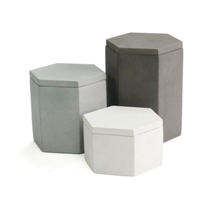 Pot de bougie en béton avec couvercle en pierre naturelle, terzzo blanc, pour la fabrication de cire de soja, g - Product Image 5