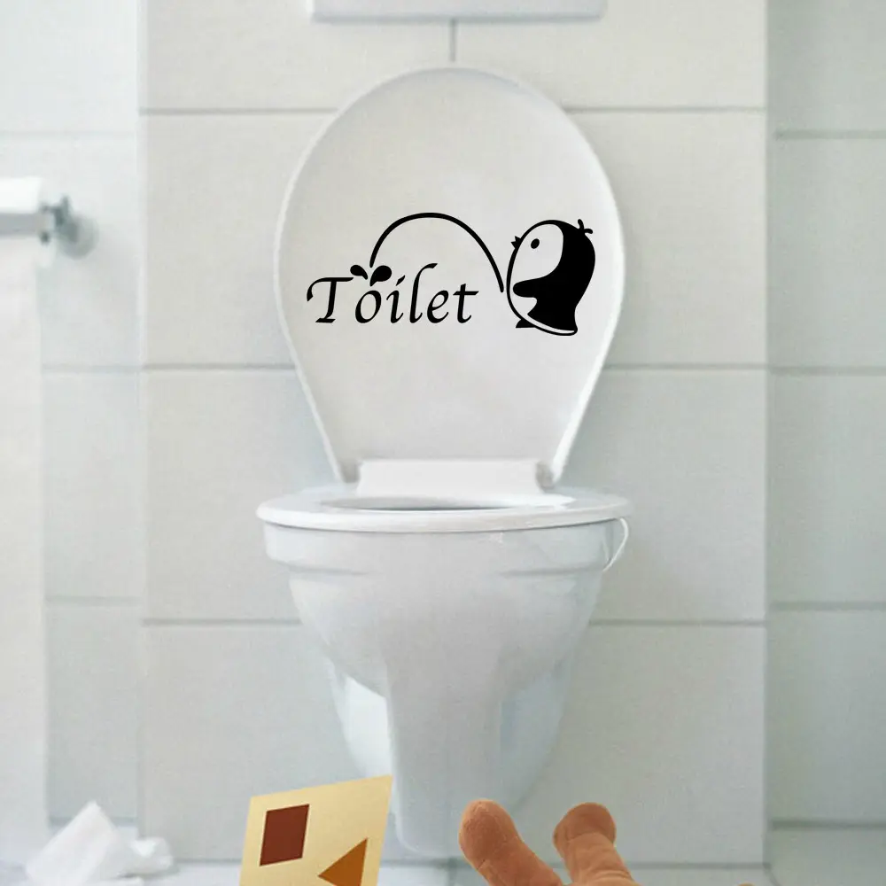 Toilet Seat Quote Wall Sticker Vinyl Removable WC Bathroom Decal Home Decor