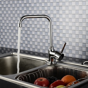 Grifo de cocina mezclador frío y caliente de cuello Wan de latón de un solo mango con acabado cromado moderno comercial <span class=keywords><strong>griferia</strong></span> de cocina - Product Image 3