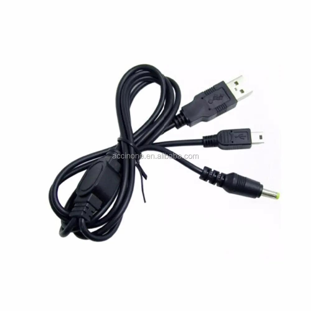 2で1 USB Data Transfer Charger Charging Cable Lead CordためPSP 1000 2000 3000