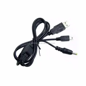 2 in 1 USB Charger Pengisian Transfer Data Kabel Timbal Kabel untuk PSP 1000 2000 3000