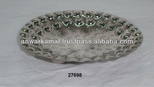 การออกแบบปะการังงานแต่งงานโลหะตกแต่งอลูมิเนียมชามเสิร์ฟบ้าน - Product Image 2