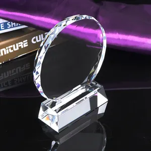 2023 Hersteller Großhandel Blank K9 Crystal Trophy, High Crystal Glass Award und Gravur Plaque